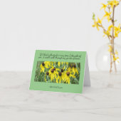 黄色のコンフォローカード空白のの思考 カード (黄色い花)