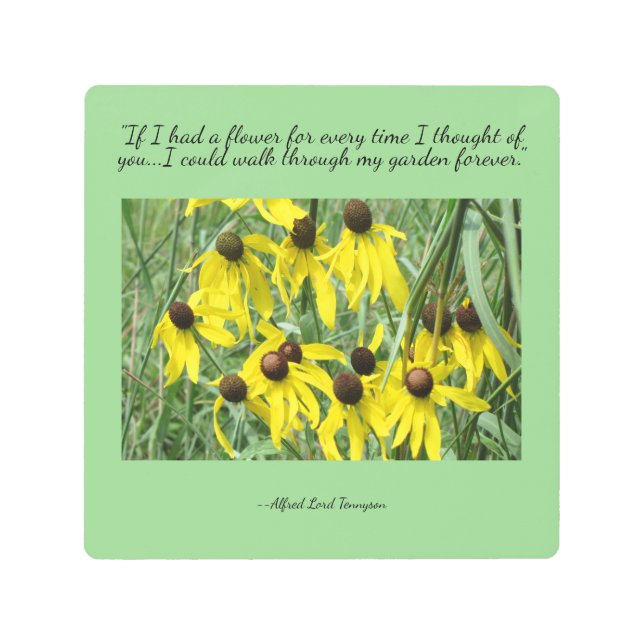 黄色のコンフォローユーザーの考え メタルプリント (正面)