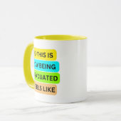 黄色のコンボマグカップSO_THIS_IS_HOW_BEING_GRADED_FE マグカップ (正面左)