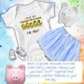 黄色のゴムダッキー ベビー ボディスーツ