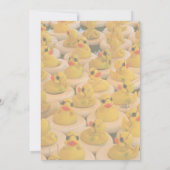 黄色のゴムダック楽しいパーティー 招待状 (裏面)