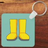 黄色のゴムレインブーツ キーホルダー (裏面)