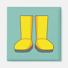 黄色のゴムレインブーツ マグネット