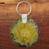 黄色のサボテンの花 キーホルダー (正面)