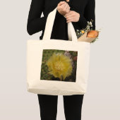黄色のサボテンの花 ラージトートバッグ (正面(商品))