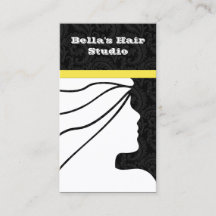 黄色のサロンの名刺とアポイントメントon ba