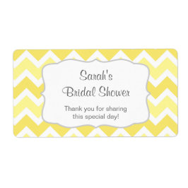 黄色のシェブロンのウォーターボトルまたは好み – カスタマイズ u  ラベル