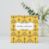 黄色のシャンデリア Save The Date 発表 招待状 (スタンド正面)