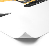 黄色のショベルカー 子供部屋 インテリア ポスター (角)