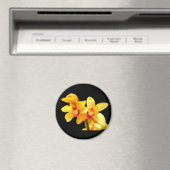 黄色のシンビジウムオーキッド磁石 マグネット (インサイチュ (食洗機))