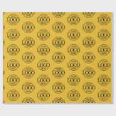 黄色のシンプルビジネスロゴブランドのプロモーション ラッピングペーパー (フラット)