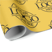 黄色のシンプルビジネスロゴブランドのプロモーション ラッピングペーパー (ロールコーナー)