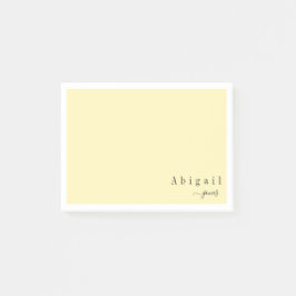 黄色のシンプル文パーソナライズされた房具 ポストイット