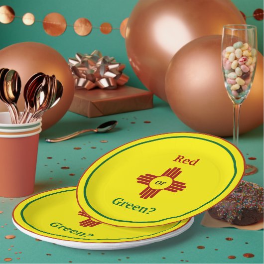 黄色のジア・サン・プーロ・ニュー・メキシコ ペーパープレート (複数)