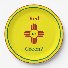 黄色のジア・サン・プーロ・ニュー・メキシコ ペーパープレート