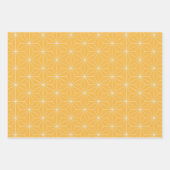 黄色のジオメトリの折り返し紙 ラッピングペーパーシート (正面2)