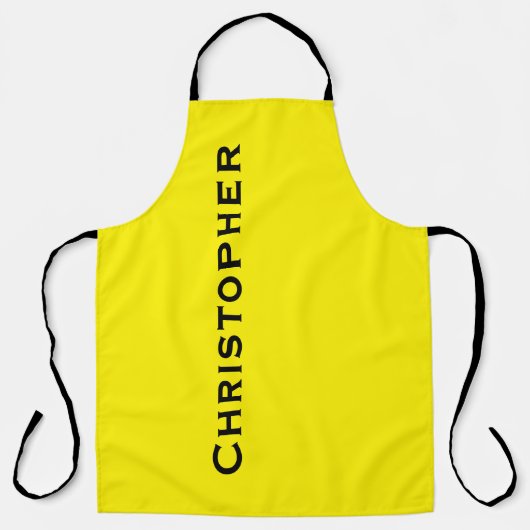 黄色のジャンボはっきりしたー名または色の選択 エプロン (正面)