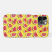 黄色のスイカの切り身パターン Case-Mate iPhoneケース (裏面(横))