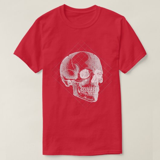 黄色のスカルスケルトン2 Tシャツ (デザイン正面)