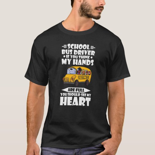 黄色のスクールバもしスの考え運転手は Tシャツ (正面)