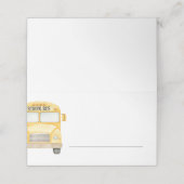 黄色のスクールバスがビュッフェを埋める プレイスカード (外部開封)