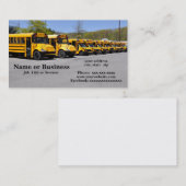 黄色のスクールバスの列 名刺 (正面/裏面)