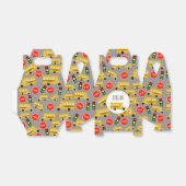 黄色のスクールバスストップのサイン信号誕生日 フェイバーボックス (折り畳みなし)