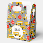 黄色のスクールバスストップのサイン信号誕生日 フェイバーボックス (オープン)