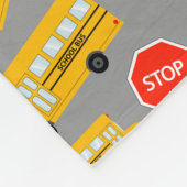 黄色のスクールバストップスサイン信号パターン フリースブランケット (角)