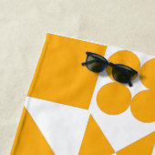 黄色のスタイリッシュジオメトモダンリ形状パターン ビーチタオル (インサイチュ)