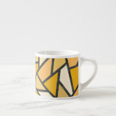 黄色のステンドグラス模様の色合い エスプレッソカップ (右)