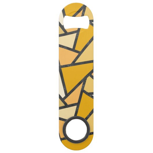 黄色のステンドグラス模様の色合い スピード栓抜き (裏面)