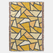 黄色のステンドグラス模様の色合い スローブランケット (正面縦)