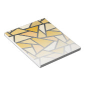 黄色のステンドグラス模様の色合い ノートパッド (アングル)