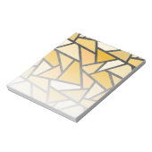 黄色のステンドグラス模様の色合い ノートパッド (回転)