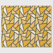 黄色のステンドグラス模様の色合い ラッピングペーパー (フラット)