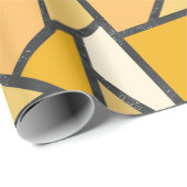 黄色のステンドグラス模様の色合い ラッピングペーパー (ロールコーナー)