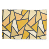 黄色のステンドグラス模様の色合い 枕カバー (裏面)