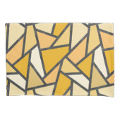 黄色のステンドグラス模様の色合い 枕カバー (正面)