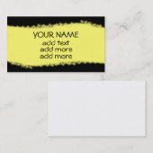 黄色のストライプの名刺との黒 名刺 (正面/裏面)