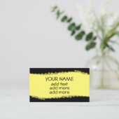 黄色のストライプの名刺との黒 名刺 (スタンド正面)