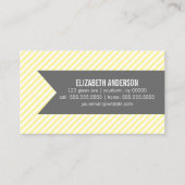 黄色のストライプの社会的なテレホンカード コーリングカード (正面)