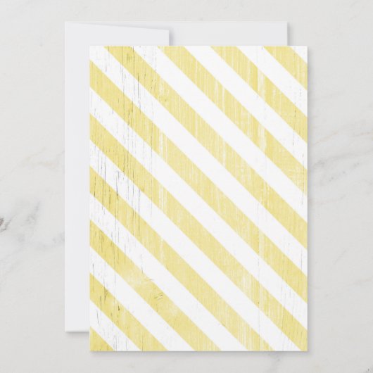 黄色のストライプの結婚式招待状 招待状 (裏面)