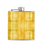 黄色のストライプの芸術パターン フラスク (正面)