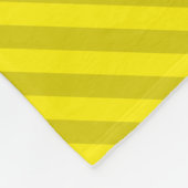 黄色のストライプパターン黒のカスタムのモノグラム フリースブランケット (角)