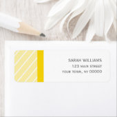 黄色のストライプパターン ラベル (インサイチュ)