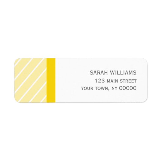 黄色のストライプパターン ラベル (正面)