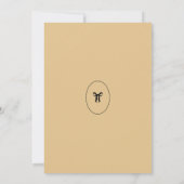 黄色のストライプ枠の結婚式予定日お知らせ招待状 招待状 (裏面)