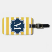 黄色のストライプ ラゲッジタグ (正面横)