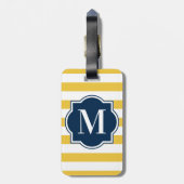 黄色のストライプ ラゲッジタグ (裏面縦)